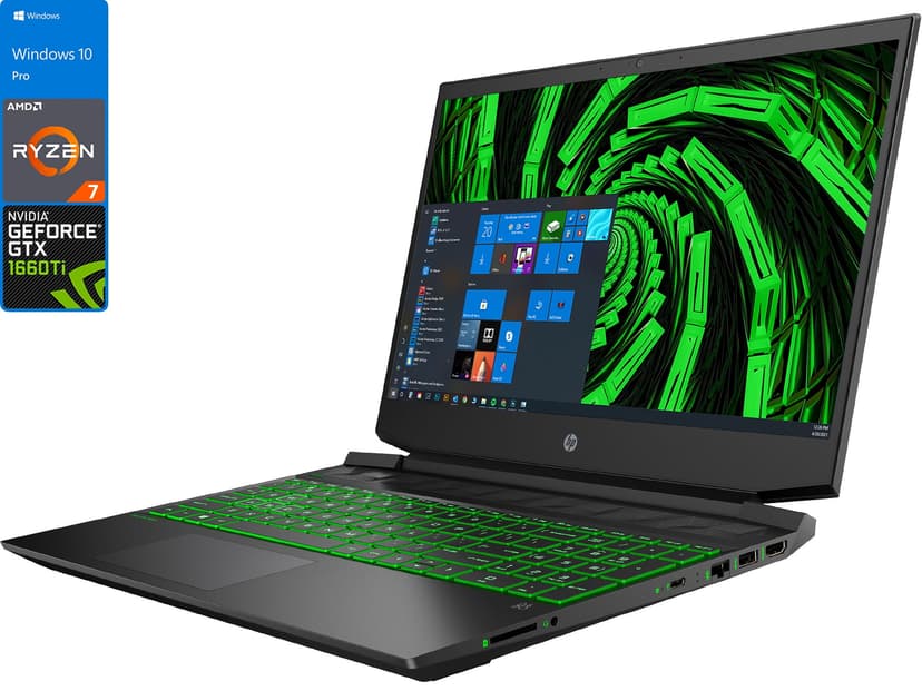 HP Pavilion 15 Gaming Notebook, 15.6" IPS FHD Display, AMD Ryzen 7 4800H Upto 4.2GHz, 64GB RAM, 4TB NVMe SSD, NVIDIA GeForce GTX 1660 TI, HDMI, Wi-Fi, Bluetooth, Windows 10 Pro