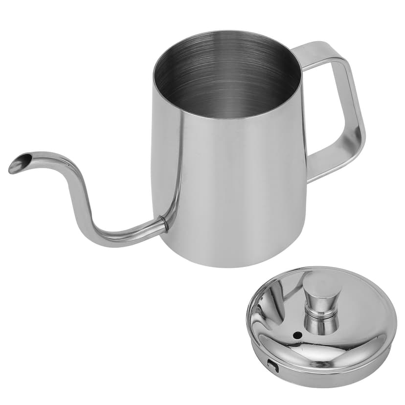 Gooseneck Kettle, Coffee Pot Anti-rust Elegant For Home/Office/Hotel/Restaurant/Bar Silver 350ML