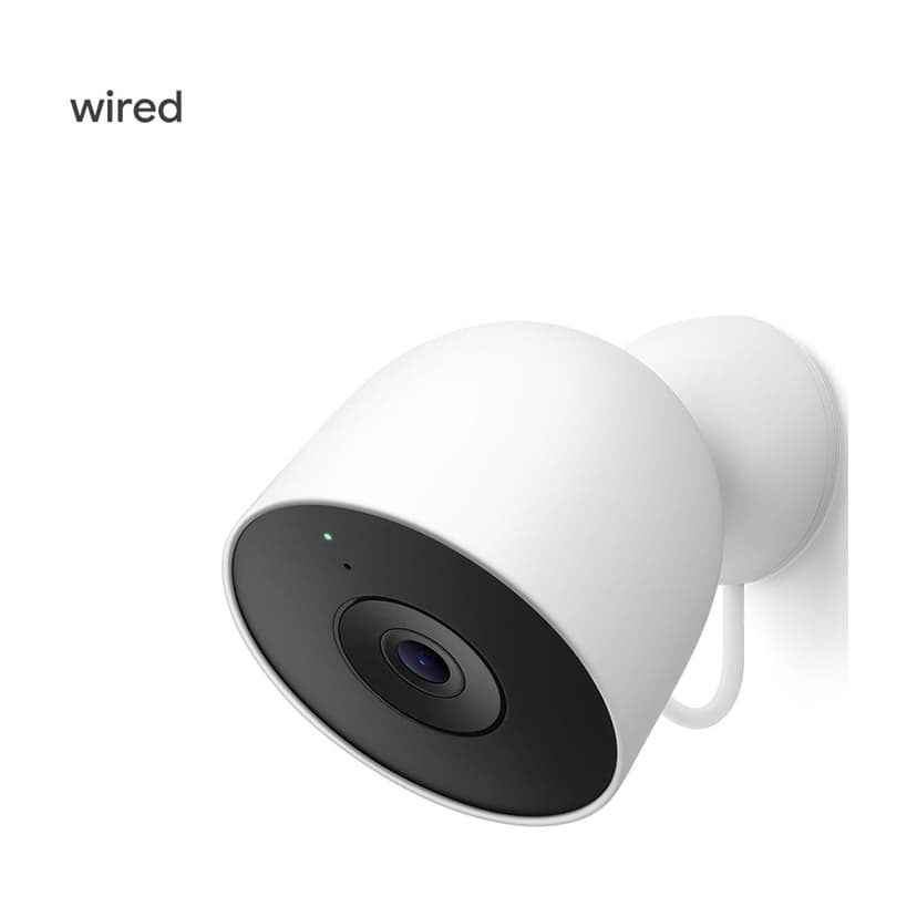 Google Nest Cam Outdoor (Wired, 2nd Gen) - 2K Video and Gemini - Snow