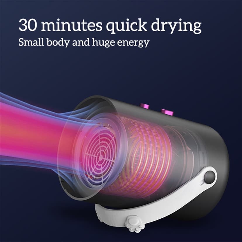 Portable Electric Clothes Dryer Baby Apartment Dorm Supplies Clothing Travel RV Drying Machine Space-Saving Quiet Operation Indoor Supplies US Plug