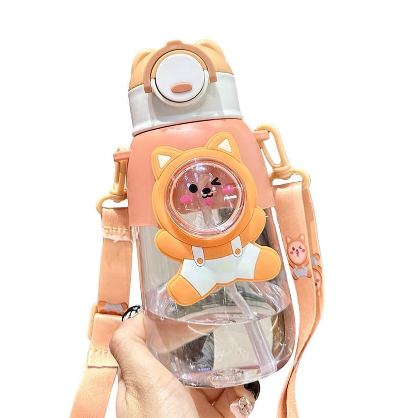 660ML Water Bottle Large Capacity Portable Waterproof Plastic For Cute Children Drinking