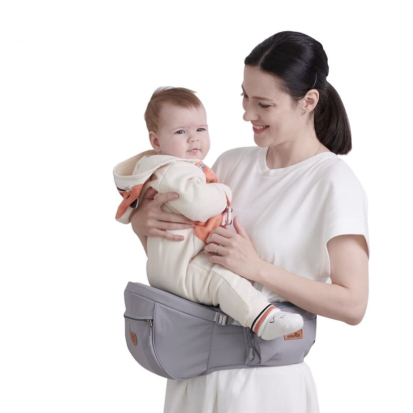 Sunveno Baby Hipseat Carrier, Ergonomic Hip Seat Safety Infant Carrier, Gray