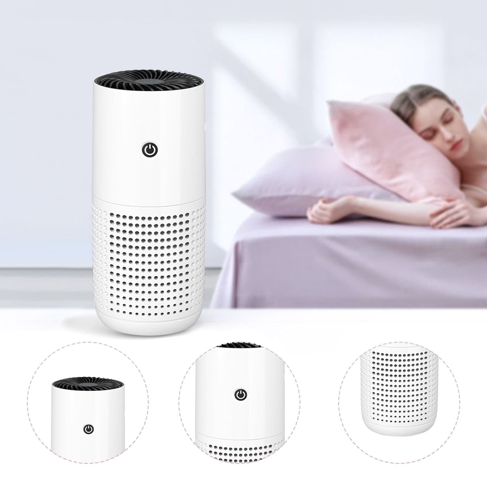 Amzcrzy Kitchen Appliances, Home Appliances, Car Purifier, 12 Million Negative For Smokers, 27dB Quiet Portable Ionic Purifiers For Car Small Room Removes Dusty Pet Odors Air Purifier