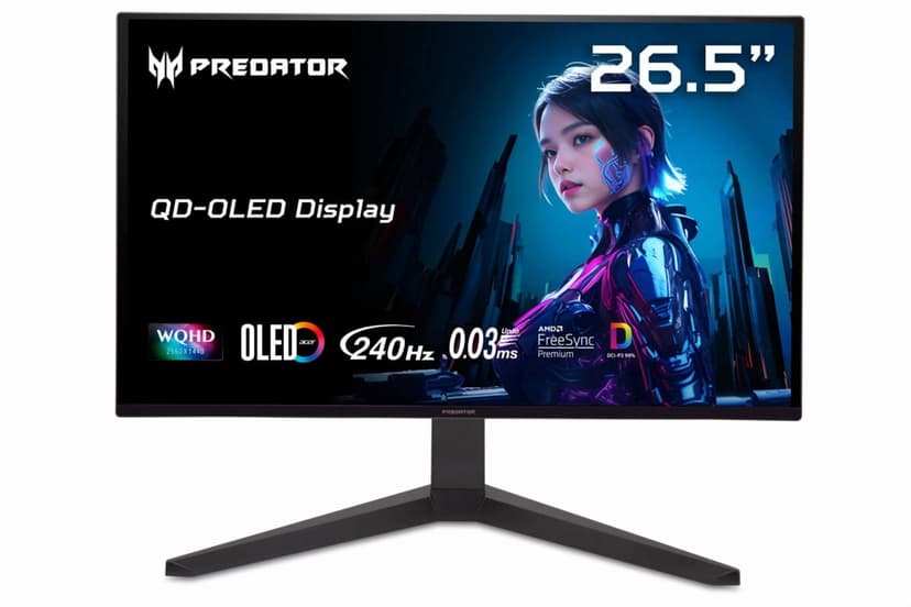 Acer Predator X27U (W1BMIIPPRX - CA) 26.5" QHD QD-OLED 240Hz Gaming Monitor