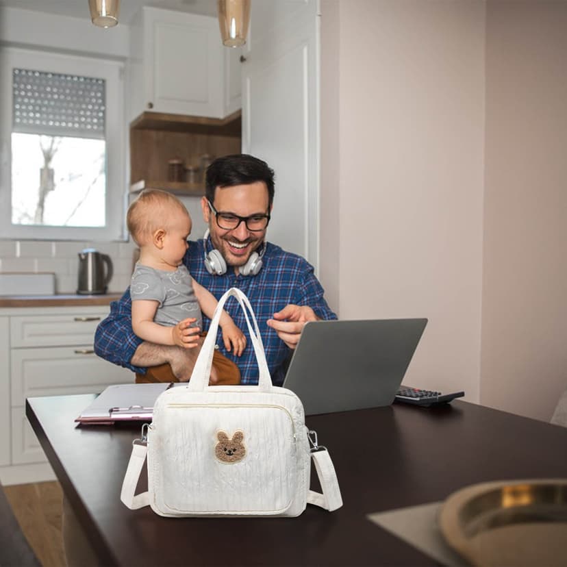 ZZkhGO Baby Diaper Bag, Cute Tote Bag with Insulated Pockets, Maternity Travel Storage Bag for Stroller Crossbody Carry