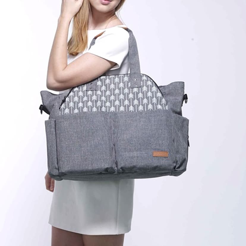 FESTFENDS mother and baby bag Diaper Bag Grey Oxford Cloth Durable 1Set