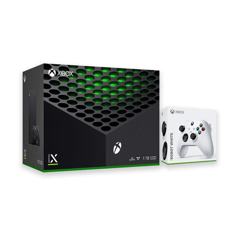 2020 Newest Xbox Series X Gaming Console Bundle - 1TB SSD Black Xbox with Two Xbox Wireless Controllers Black and White