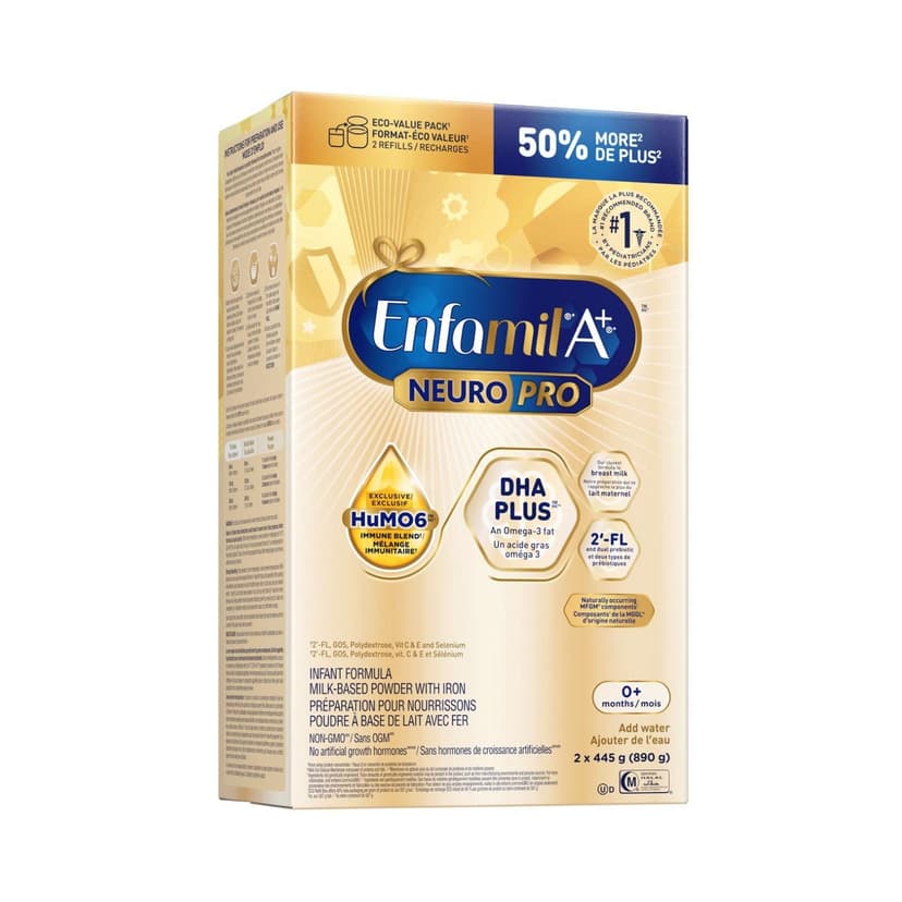 Enfamil A+ NeuroPro, Baby Formula, Infant Formula, 0-12 months, Powder Refill 890g