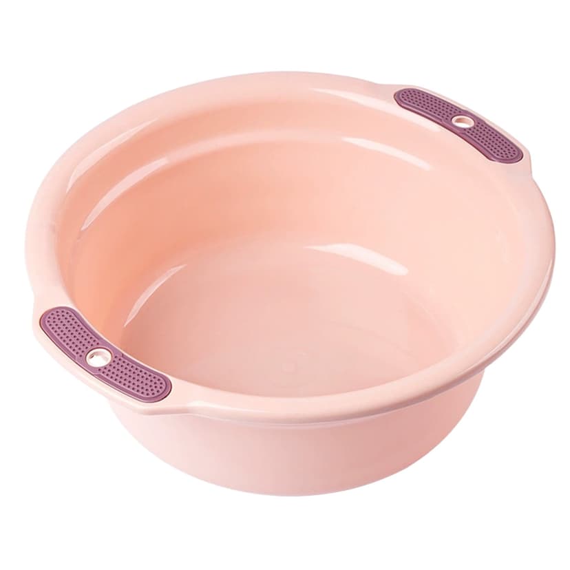 Plastic Double-Handled Basin for Bathroom Laundry Foot Washing and Baby Face Cleaning 10.43 in x 6.89 in x 3.54 in