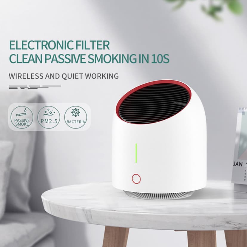 TIMIFIS Air Purifier Purifier For Home Bedroom Portable Purifier Desktop USB Cleaner Quality Monitor Removable & Cleaning Cartridge,Purification Modes pring/Summer