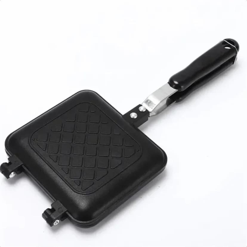 MesaSe Double Sided Frying Pan Sandwich Maker Non-stick Grilled Sandwich and Panini Maker Pan with Handle Aluminum Flip Pan