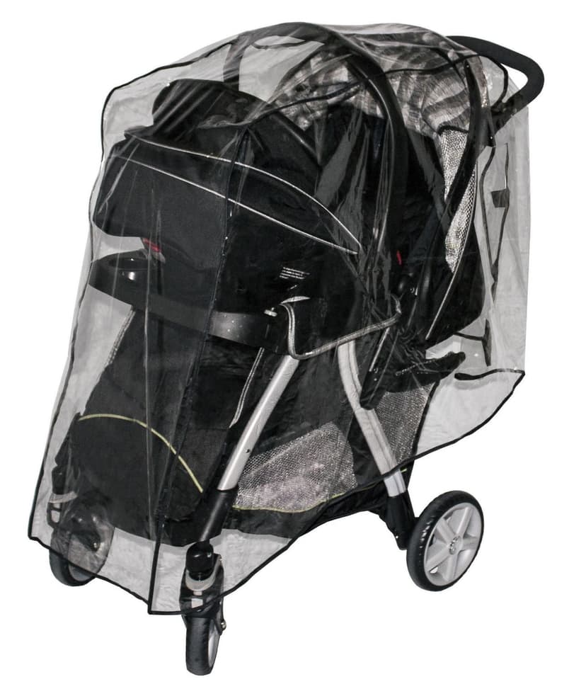 Jolly Jumper Tandem Stroller Weather Shield | Clear Vinyl Rain & Wind Cover with UV Protection | Fits Tandem & Travel Strollers