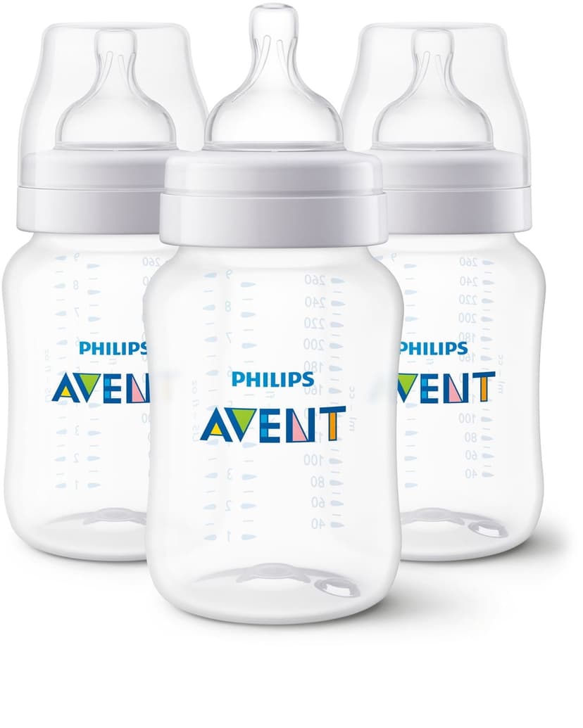 Philips Avent Anti-colic Baby Bottle, 3x9oz Bottles, SCY103/03