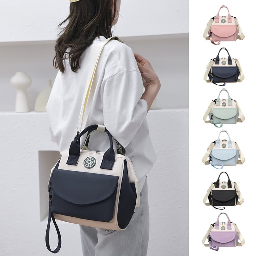 Small Diaper Bag Compact Travel Tote with Detachable Front Pocket Organizer – Waterproof Shoulder Purse for Mom Essentials 1 Bag 9x5.5x19.4in Lightweight Fabric