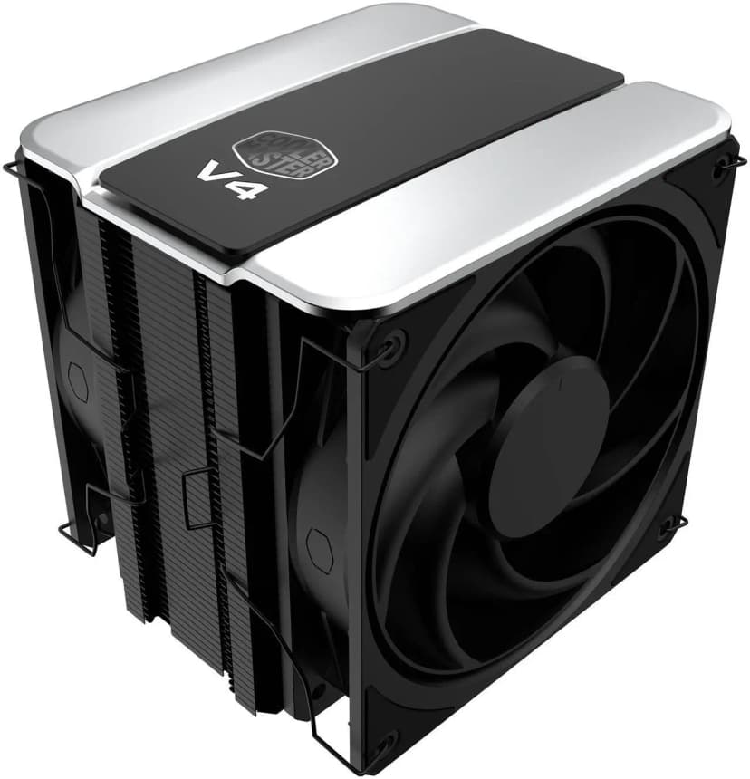 Cooler Master V4 Alpha 3DHP CPU Air Cooler - Patented 3D Heat Pipe Technology, Dual 120mm PWM High Airflow Fans, Quiet Cooling & Easy Installation, AMD AM5/AM4 & Intel LGA 1851/1700, Black