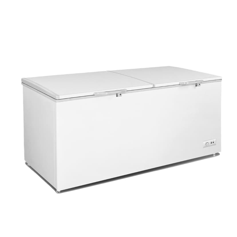 MoTak MCF-24 77" Mobile Chest Freezer w/ (2) Wire Storage Basket - White, 115v