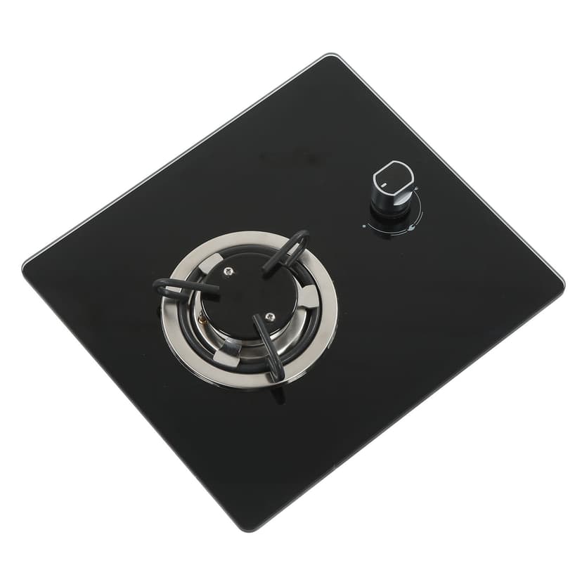 RVs Gas Stove, Kitchen Gas Hob Easy To 290x325mm Portable 1.8Kw Power Tempered Glass Panel For Boat For For Yacht