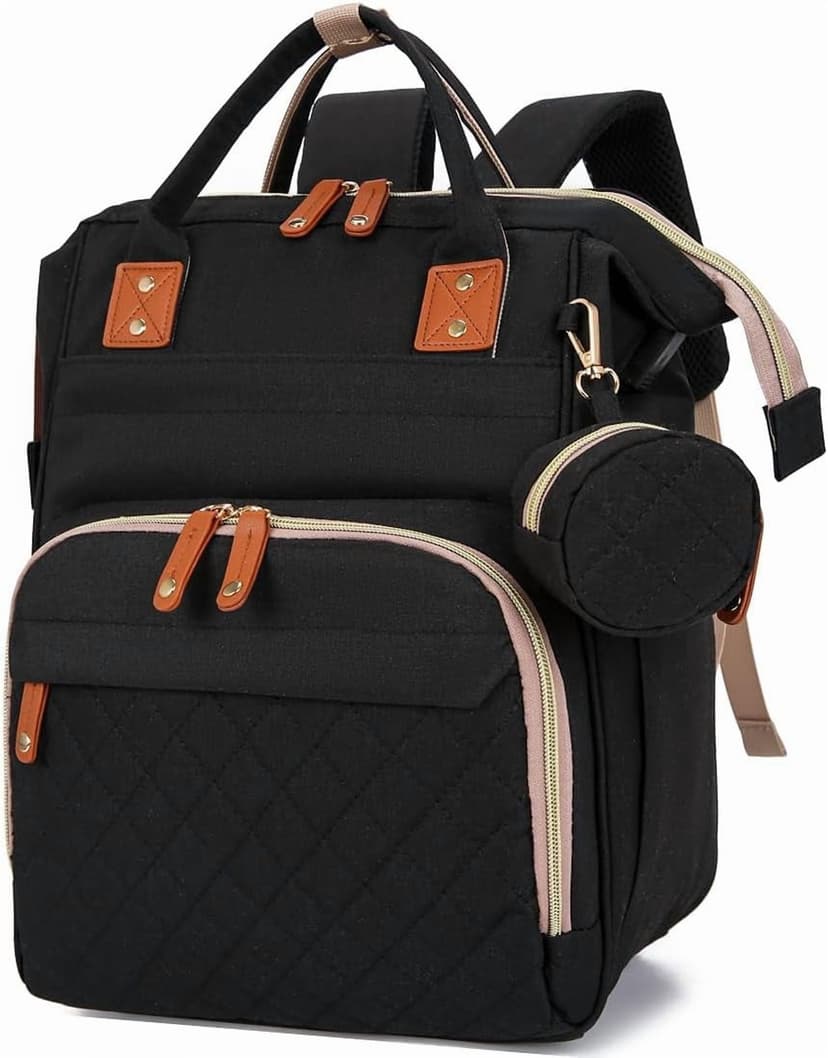 SHIFANQ Diaper Bag Backpack, Waterproof Baby Bag, Travel Diaper Backpack for Mom & Dad, Stroller Strap and USB Charging Port