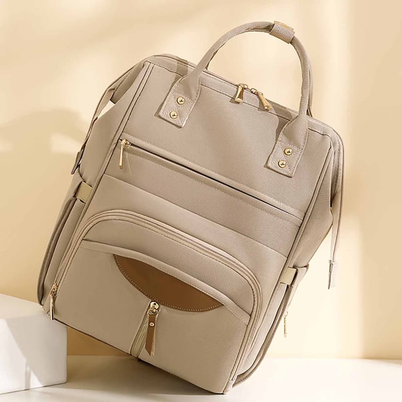 Diaper Bag Backpack For Newborn Babies With 14 Pockets And Stroller Straps 11.5 in x 8 in Waterproof Fabric