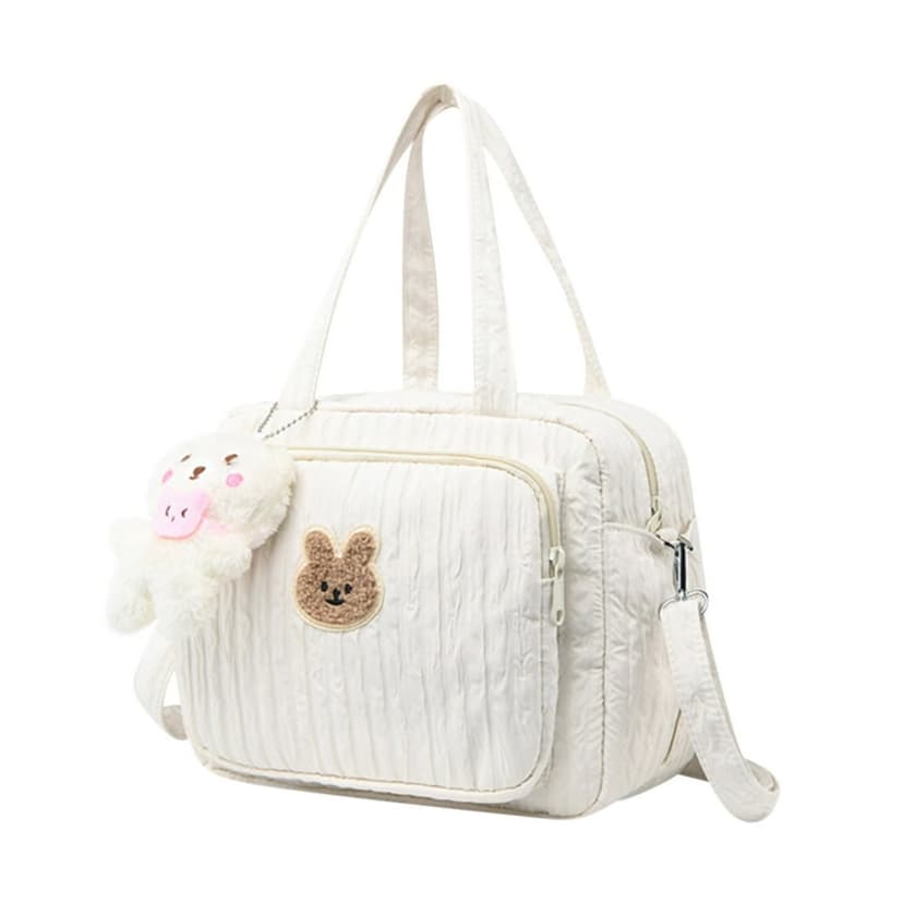 CHUANK Baby Diaper Bag Tote Mommy Bag Cute Baby Nappy Bag Crossbody Travel Diaper Tote Multifunction Baby Storage Bag Pink