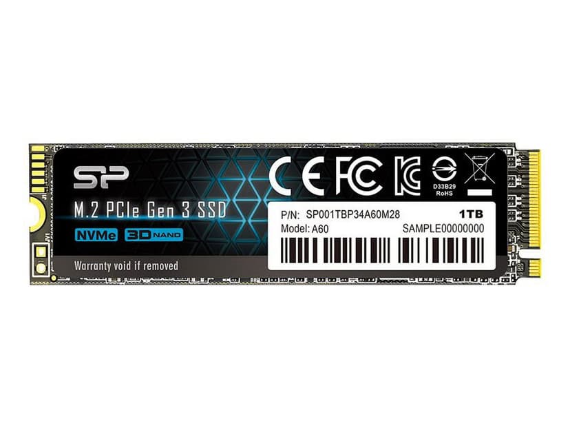Silicon Power 1TB - NVMe M.2 PCIe Gen3x4 2280 SSD (SP001TBP34A60M28)