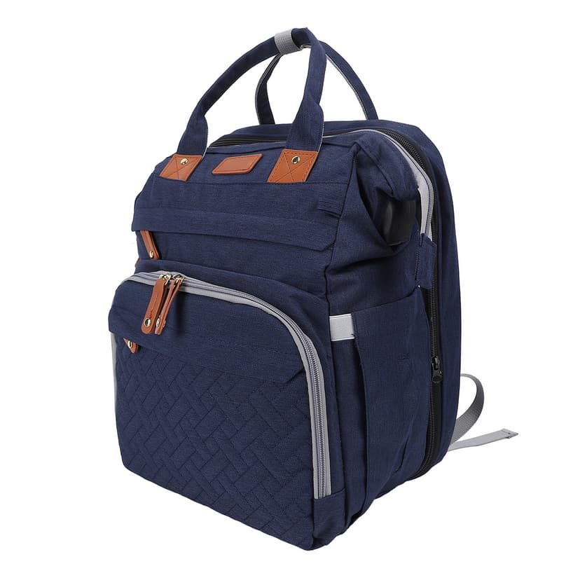 Foldable Diaper Bag Foldable Multifunctional Baby Diaper Backpack with USB Charging Port for Travel