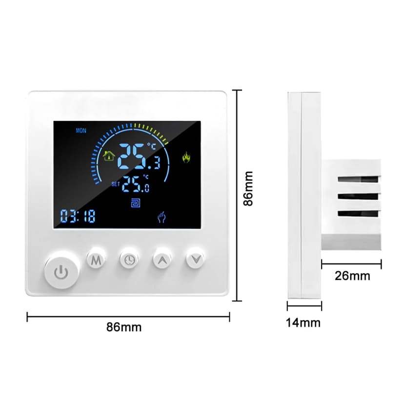 Thermostat,Lcd Display Temperature Water Warm Floor Button Water Warm Ntc Lcd Display Button Water Buzhi Mewmewcat Wall Tat Ntc Remote Maiju Wall Tat Demwa Underfloor Erature Room