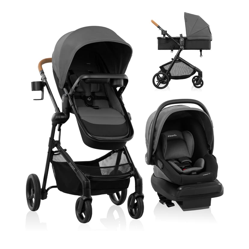 Evenflo Pivot NXT Travel System w/LiteMax NXT Infant Car Seat (Car Seat 3-22 lbs - Stroller 0 - 6 Years)