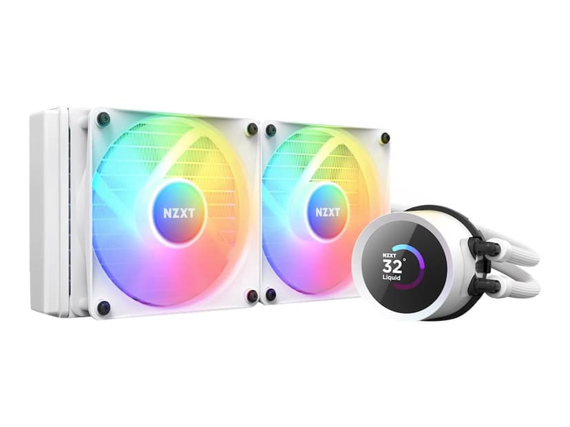 NZXT Kraken 240 RGB - Processor liquid cooling system - (for: AM4, TR4, sTRX4, LGA1200, LGA1700, AM5, LGA115x Socket) - copper - 120 mm - matte white