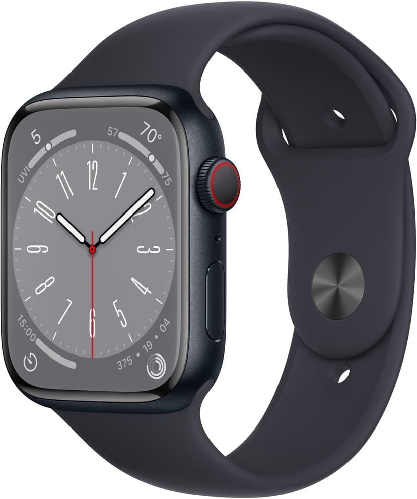 Refurbished Apple Watch Gen 8 Series 8 Cell 45mm Midnight Aluminum - Midnight Sport Band 3K638LL/A