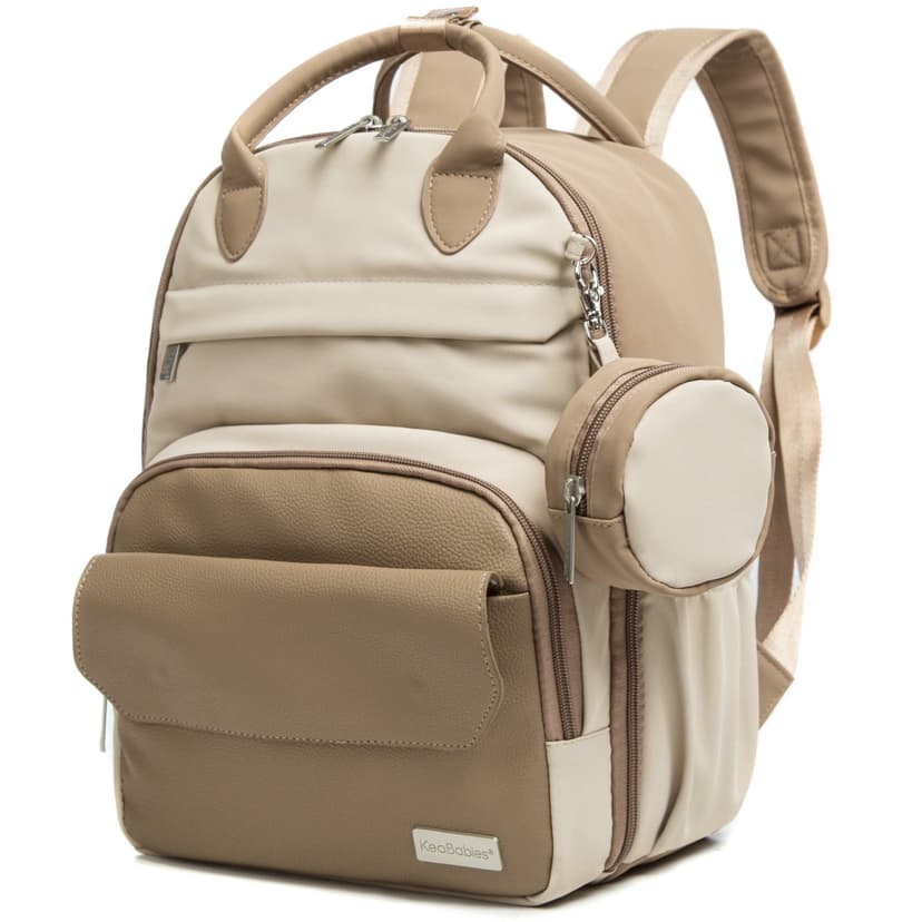 Diaper Bag Backpack - Multifunctional Travel Diaper Back Packs - Maternity Baby Changing Bags - Large 12L Capacity, PU Leather, Waterproof, Unisex, Stylish Nappy Bag - Diaper Changing Pad