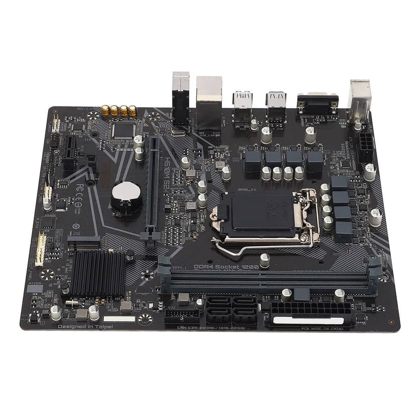 M-ATX Computer Motherboard, VGA Output Efficient Sturdy H510M-S2 Computer Motherboard Stable for Work