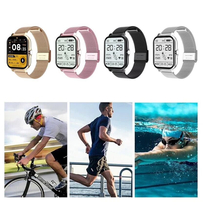 Iaret Smart for Women 1.85" Smart Watch (Answer/Make Calls) with 100 Sports Modes Fitness Heart Rate Sleep Pedometer Fitness Watch for Android IPhone