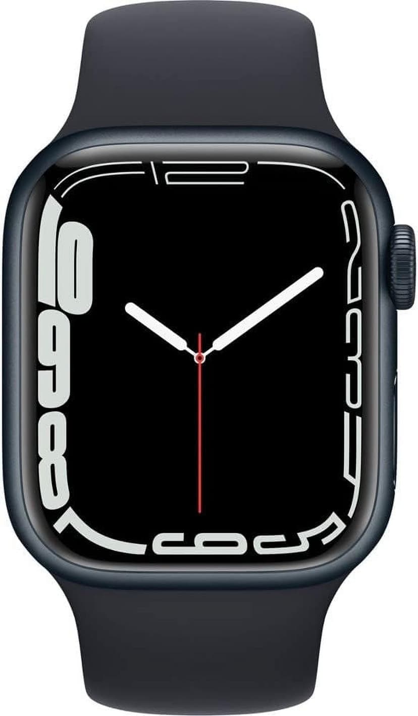 Refurbished Apple Watch Series 7 Aluminum 41 mm (GPS Only, No Cellular) Midnight Black (Grade B)