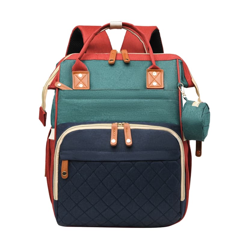 Diaper Bag Backpack, Large Capacity Baby Nappy Bag with Stroller Buckle & Small Bag, Water Resistant Multi-Pocket Mommy Bag with USB Charging Port Muti-Function Travel Backpack for Mom & Dad