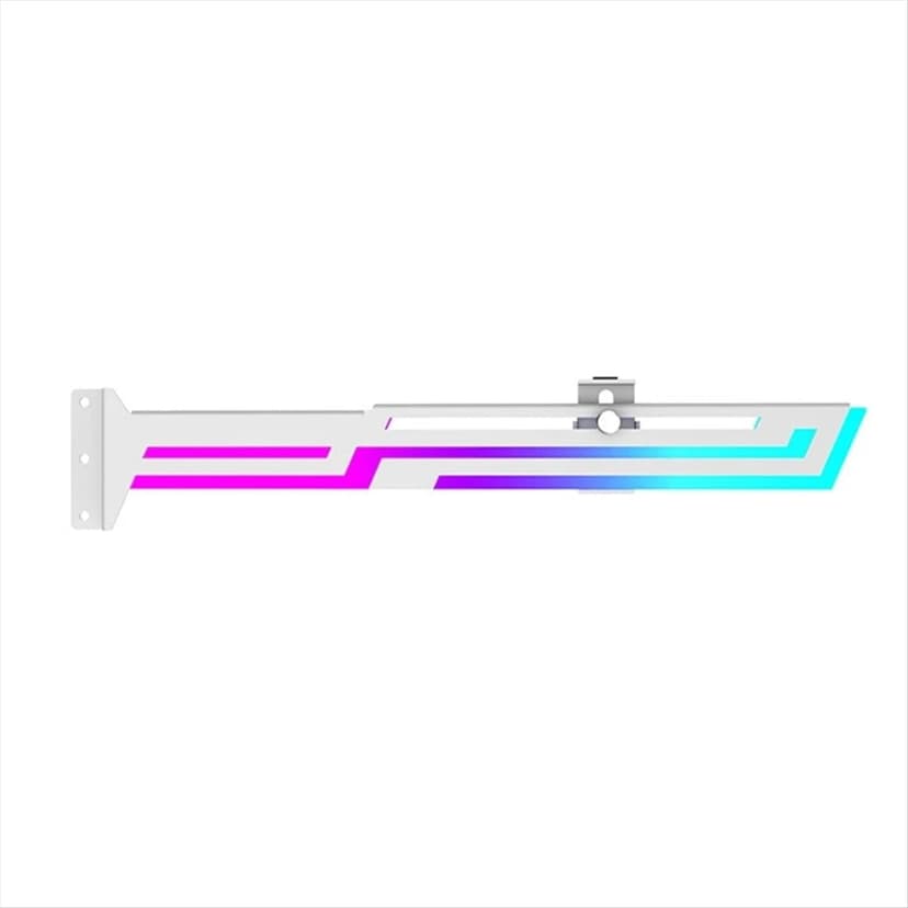 ARGB 5V 3PIN Graphics Card Bracket Adjustable Height ARGB AURA SYNC Computer Graphics Card VGA Bracket White,1 x Graphics Card Bracket,White