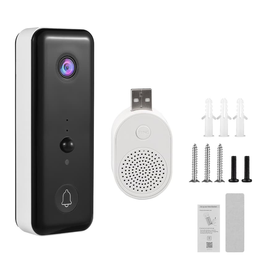 Camera Doorbell Camera 2.4GHz WiFi 720P PIR Body Induction 140 Wide Angle Lens Door Camera
