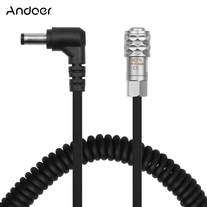 Andoer Blackmagic Pocket Cinema Camera 4K (BMPCC 4K) Caméscope Câble de verrouillage du câble d'alimentation CC