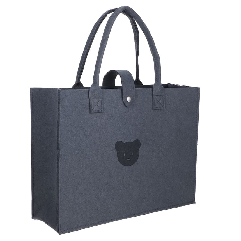 unbranded Diaper Bag Organizer Tote Bag Grey Felt Perfect For Travel And Shopping 1Pcs