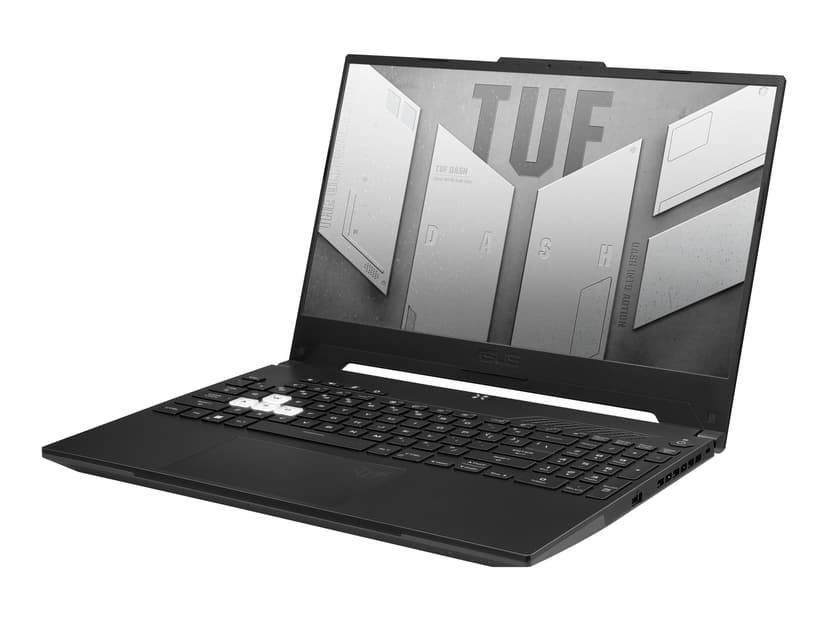 ASUS TUF Dash F15 FX517ZE-ES73 - Intel Core i7 - 12650H / up to 4.7 GHz - Win 11 Home - GF RTX 3050 Ti - 16 GB RAM - 512 GB SSD NVMe - 15.6" 1920 x 1080 (Full HD) @ 144 Hz - Gigabit Ethernet - Wi-Fi 6 - off black