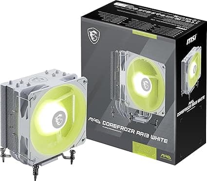 MSI MAG COREFROZR AA13 ARGB CPU Cooler, White w/ 1x 120mm ARGB Fan