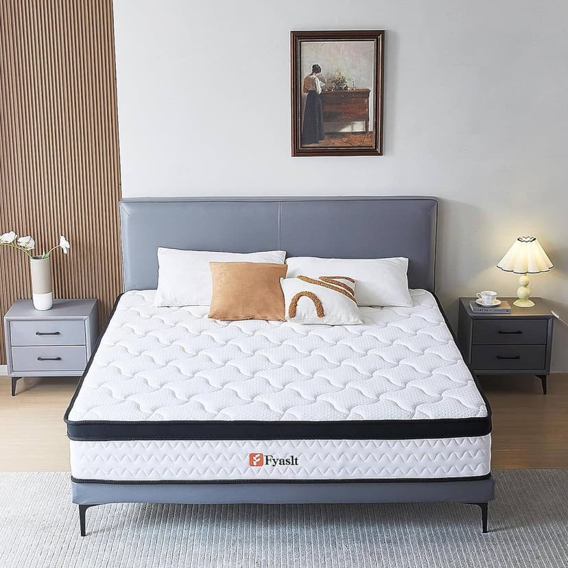 Fyaslt Full Size Mattress, 12 Inch Memory Foam Hybrid Mattress in a Box with Individual Pocket Spring for Motion Isolation & Silent Sleep & Pressure Relief, CertiPUR-US,100 Nights Trial