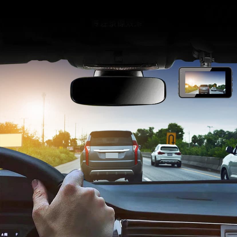 EGNMCR Vehicle Camera Dash Cam 1080P DVR Car Driving Recorder 3 Inch IPS Screen Dashboard Camera 140° Wide Angle,Parking,Loop Recording Dash cam