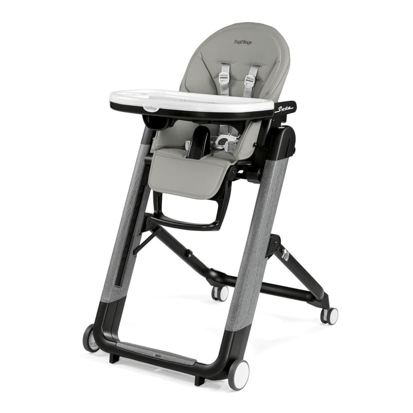 Peg Perego Siesta Ambiance High Chair with Eco Leather/Wood Look - Grey