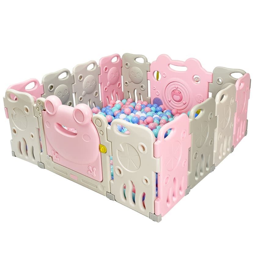 Patiojoy Baby Playpen 14 Panels Foldable Kids' Safety Activity Center