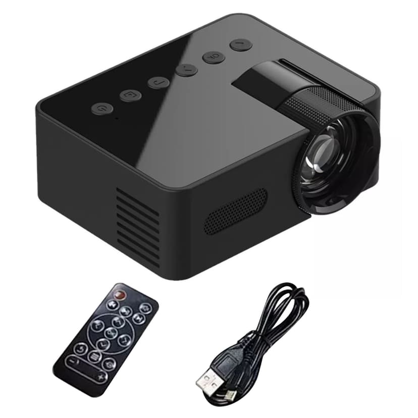 NATEFEMIN YT100 Mini Projector for Versatile Use - Living Room, Bedroom, Outdoors, Easy Setup