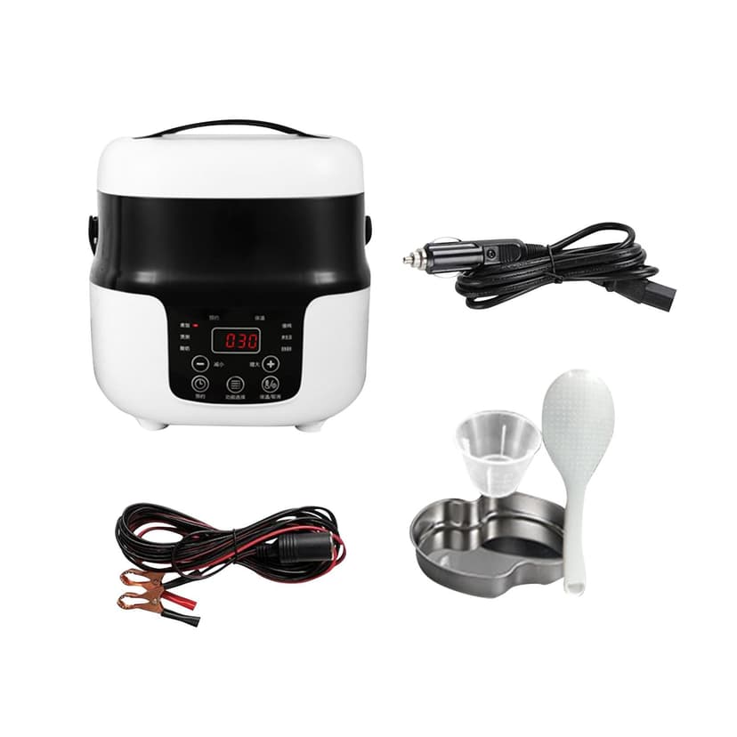 DOLITY 24V 220V Portable Car 2L Electric Rice Cooker Versatile 20x20cm Food Steamer