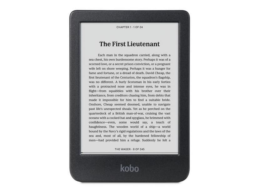 Kobo Clara BW - eBook reader - 16 GB - 6" E Ink Carta 1300 (1448 x 1072) - touchscreen - Bluetooth, Wi-Fi 5