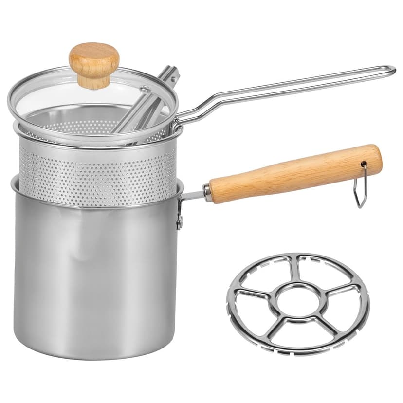 MesaSe Deep Fryer Pot 304 Stainless Steel Deep Oil Fryer with Strainer Basket Handle and Lid Portable Small Deep Fryer Pot Japanese Tempura Deep Fryers for Frying Fish Shrimp Chicken