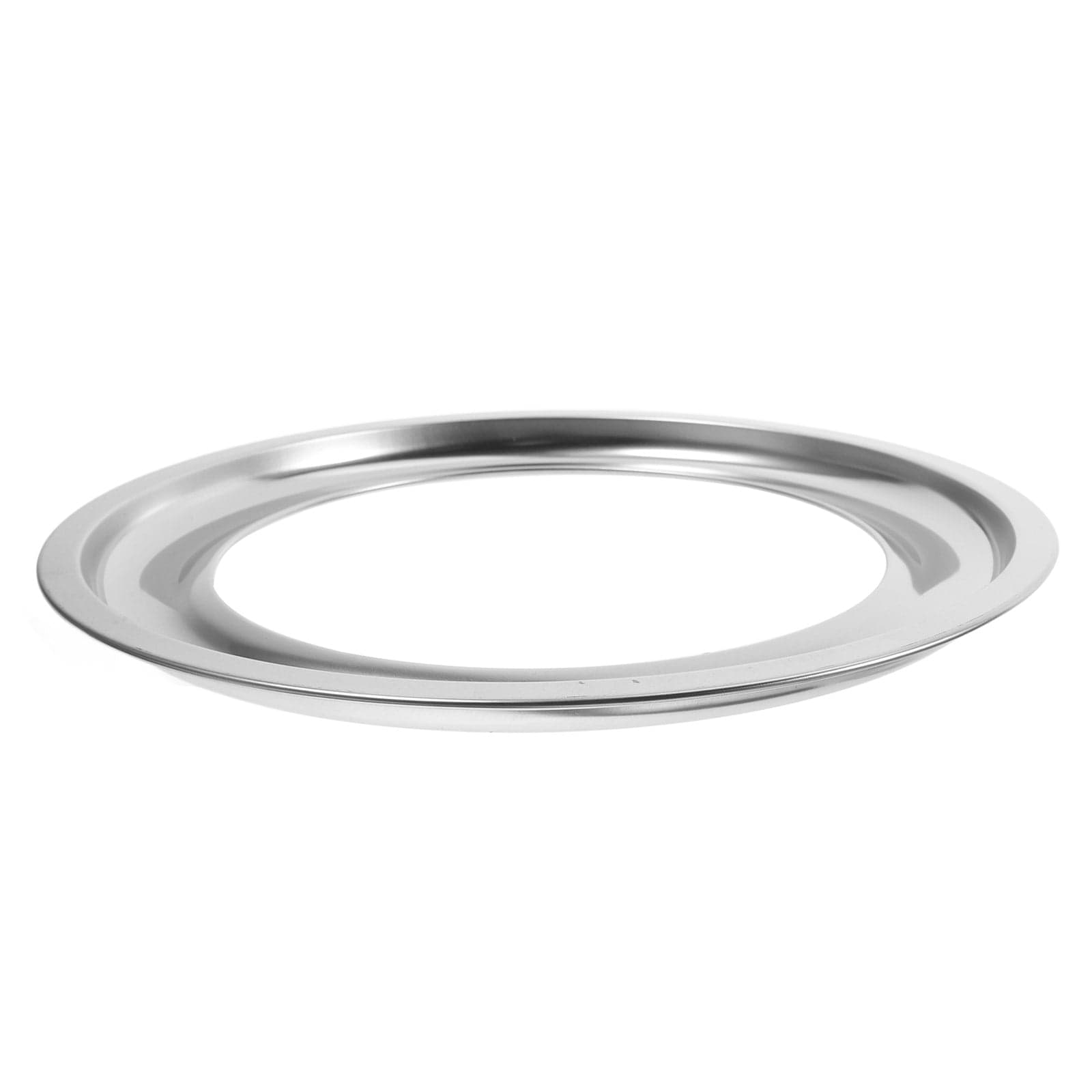 CRILSTYLEO Plated Silver Gas Range Drip Pans with Waterproof Ring Enhances Kitchen Safety and Aesthetics